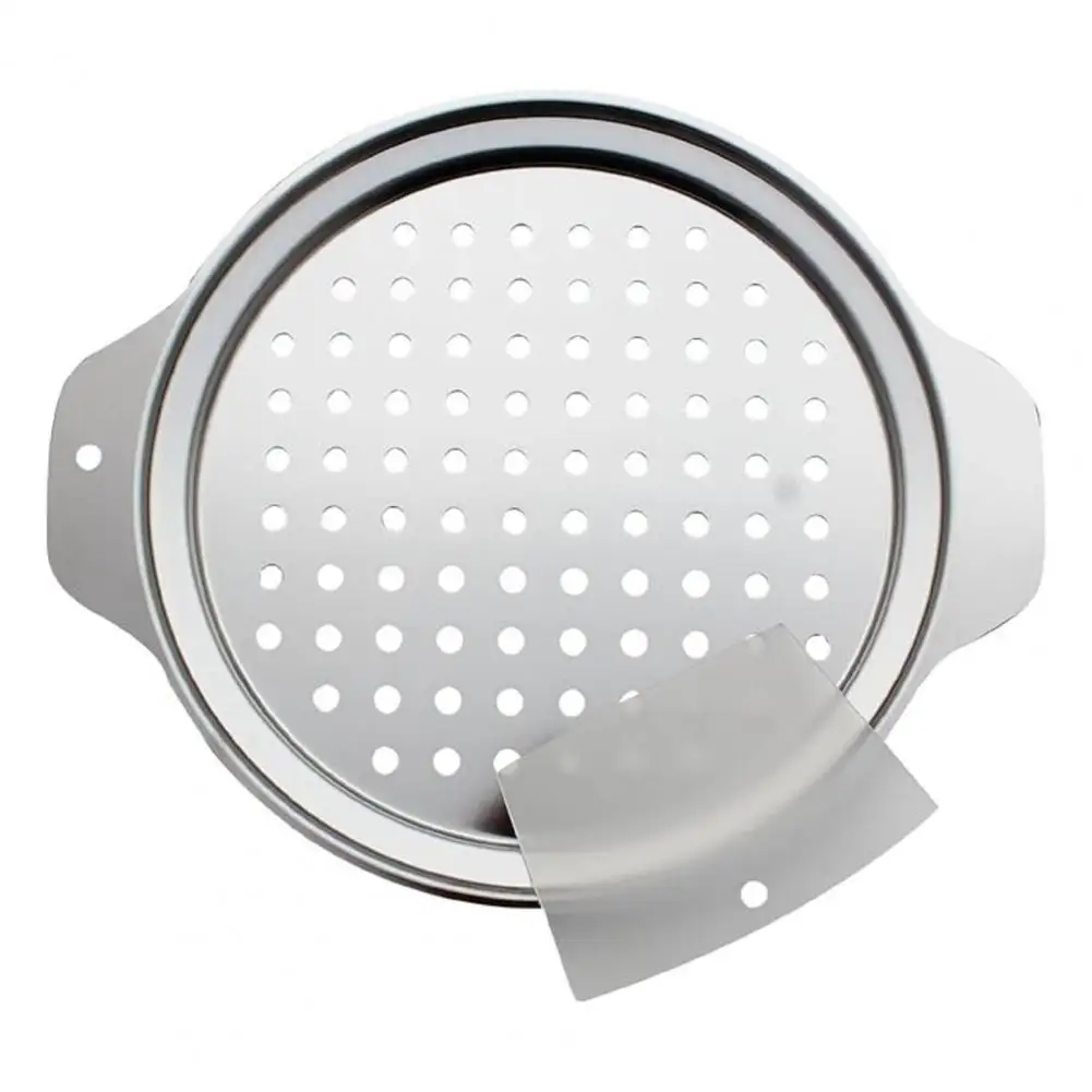 Heat-insulated Spaetzle Handle Stainless Steel Spaetzle Maker Lid with Scraper Heat-insulated Handles Noodle Strainer for Pots