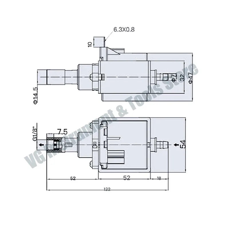 New Jiayin JYPC-5 AC 220V - 240V 9bar 45W Electromagnetic Water Pump High Pressure Coffee Machine Cleaner Hot Iron Self-priming
