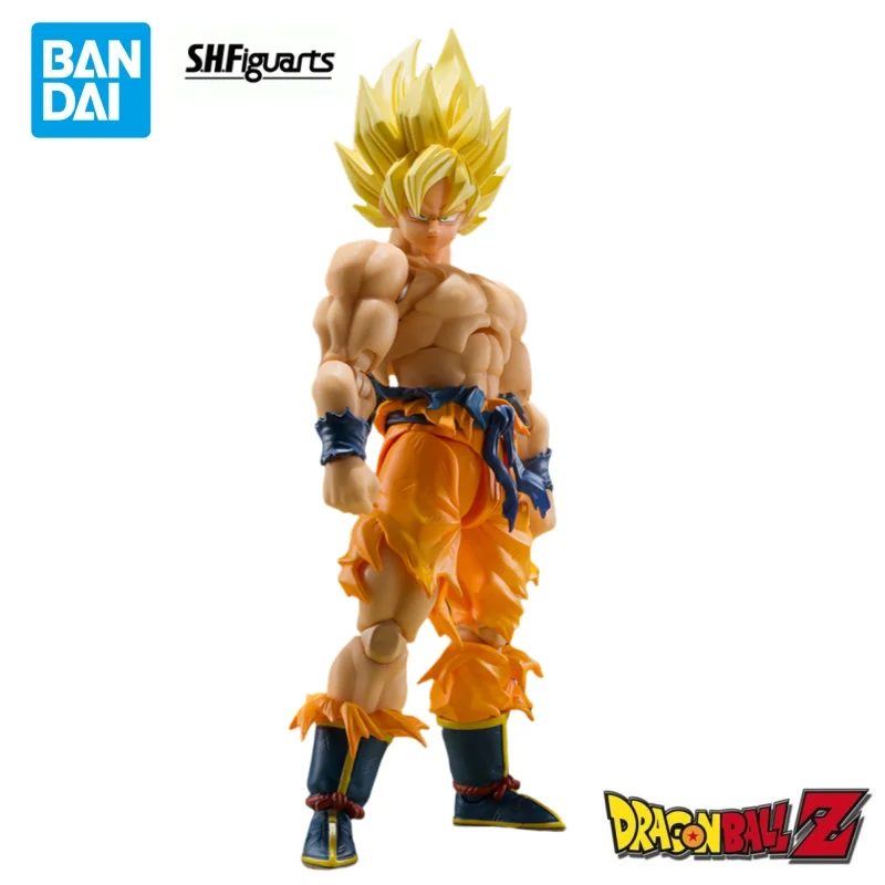 

In Stock Bandai Model Doll Brand New Boxed Dragon Ball Shf Super Saiyan Son Goku Original Anime Characters Garagekit Collectible