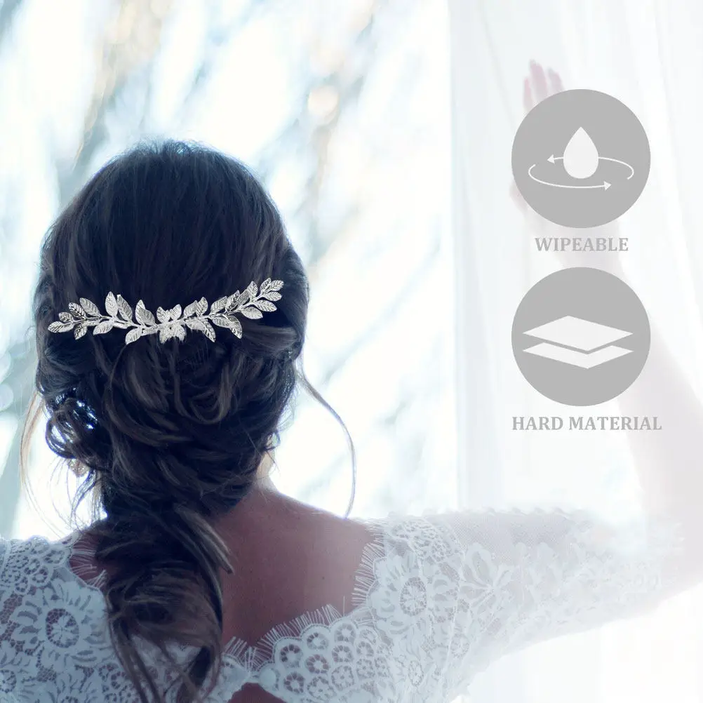 

Изысканный свадебный гребень ручной работы с изысканным дизайном, серебряное украшение для волос для женщин, идеально подходит для годовщины и помолвки.