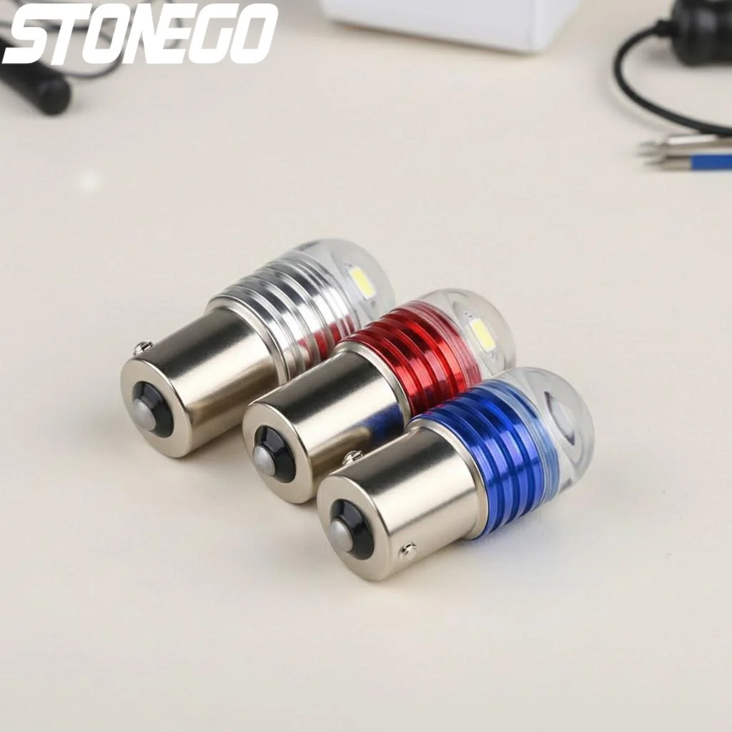 Lâmpada LED Estroboscópica Vermelha 1156 BA15S P21W 1157 BAY15D 5630 3SMD 12V para Carro e Moto, Luz de Freio, Sinal de Direção e Pisca-Pisca