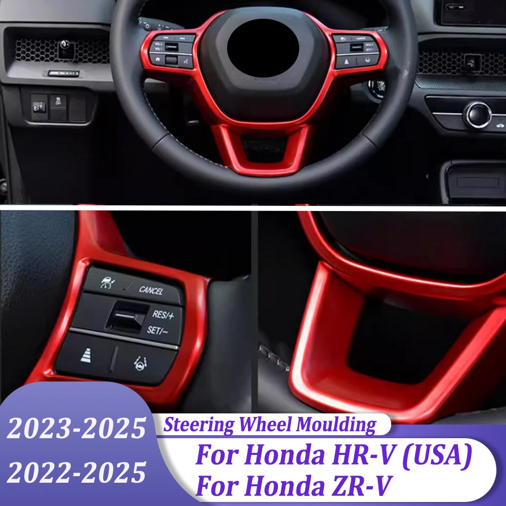 

Steering Wheel Cover Trim Bezel Auto Styling Accessories For Honda HR-V HRV 2023-2025 & ZR-V ZRV 2022-2025