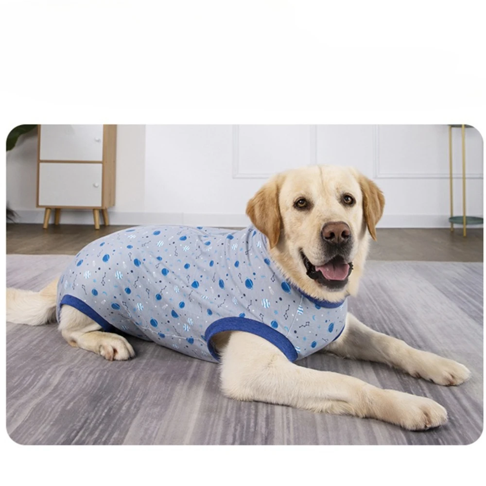 Thin Dog Post-Surgery Recovery Suit 4-Legged Belly Protector Vest for Medium Large Dogs Golden Retriever Labrador & Doberman