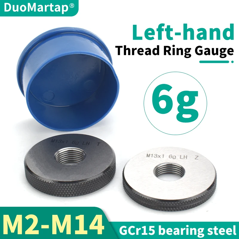

1SET(1*GO+1*NOGO) 6g left hand M2-M14 Standard Metric Fine Left Tooth Thread Ring Gauge Measure Tool X0.5/0.75/1.0/1.25/1.5/2.0