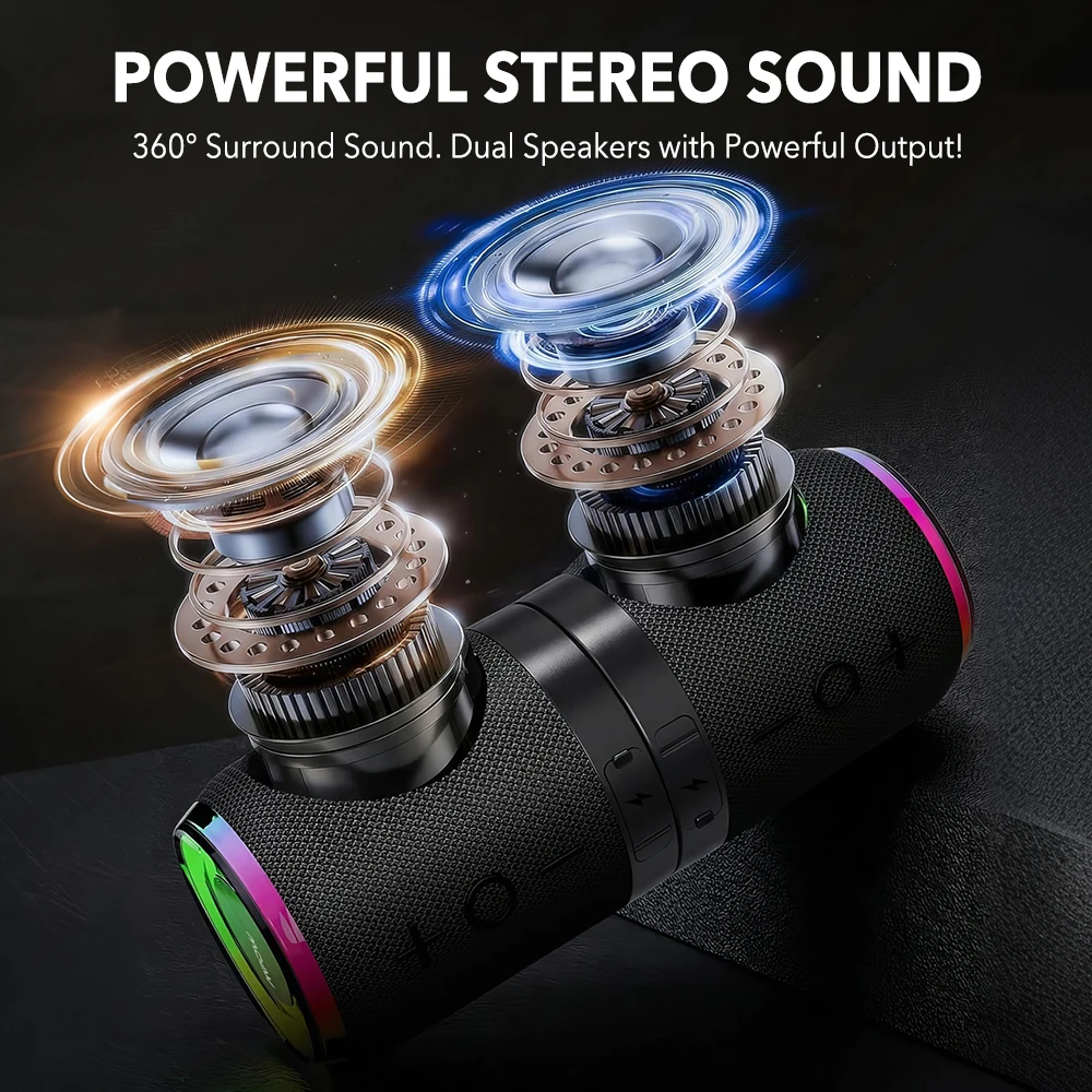 MPOW 2 in 1 Magnetic Splittable Bluetooth Speaker Portable Wireless Speaker Loud Stereo Sound  for Home Outdoor Travel