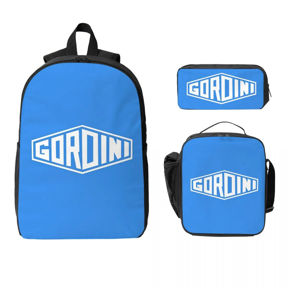 

Classic Car Logos Gordini Backpack Student Boy Girl BookBag School Bag Computer Shoulder Bag 3ps Insulated Lunch Bag Pencil Case