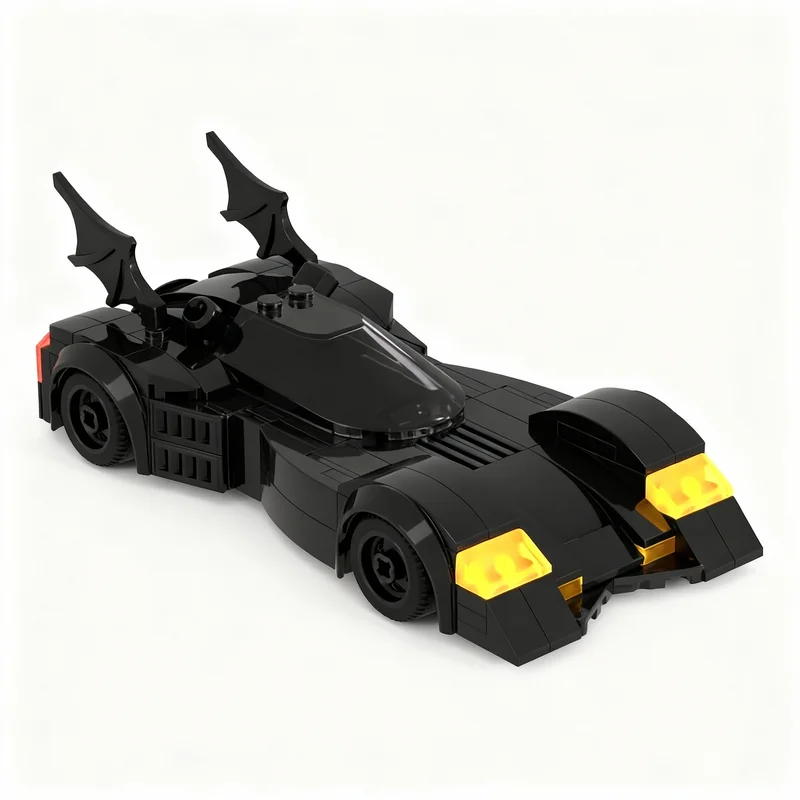 154 pièces de blocs de construction inspirés de la Batmobile MOC, modèle réduit, jouets, idées de cadeaux de Noël, éducation des enfants, briques