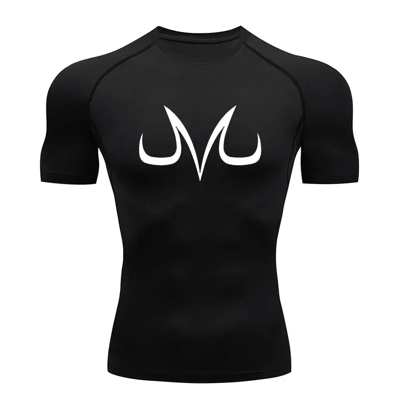 

2023 Anime Aesthetic Compression Shirt for Men Fitness Sport Quick Dry TShirts Tight Gym Tops Tee Summer Undershirts