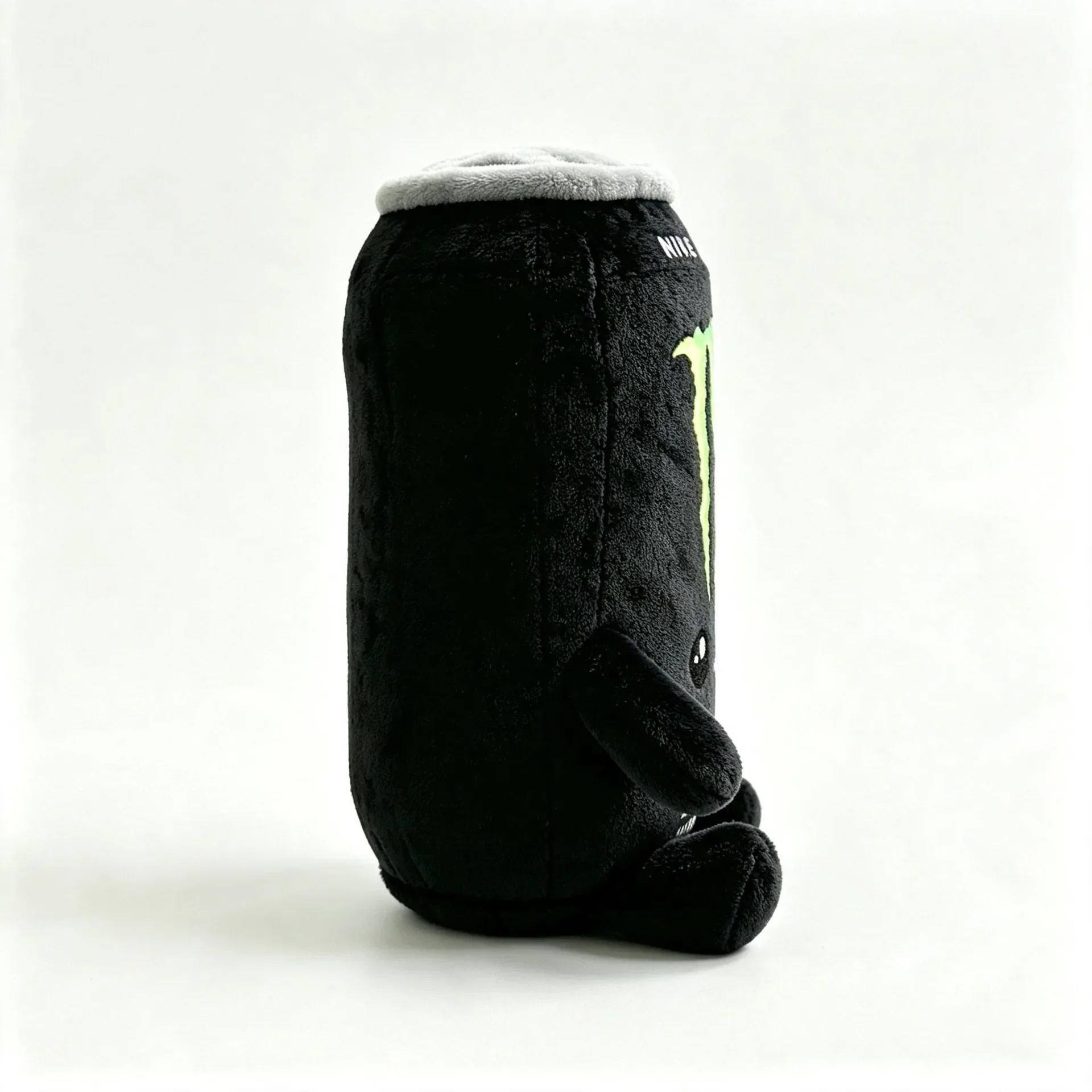 @New Simulation White Energy Drink Can Shaped Plush Toy Zero Sugar Theme Soft Stuffed Doll Desktop Ornament Holiday Gift For Fan