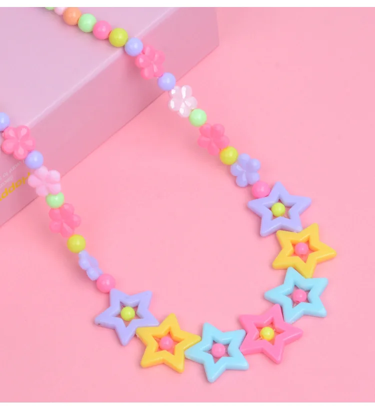 Bead Gift Box, Children's Puzzle Toy, Handmade DIY Material Package for Girls, Necklace, Acrylic Beads