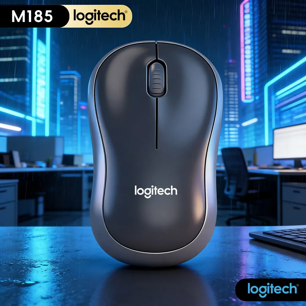 Logitech M185 Motel Remote Work Wireless Mouse Compact Travel Build Quick Plug And Play For Overnight