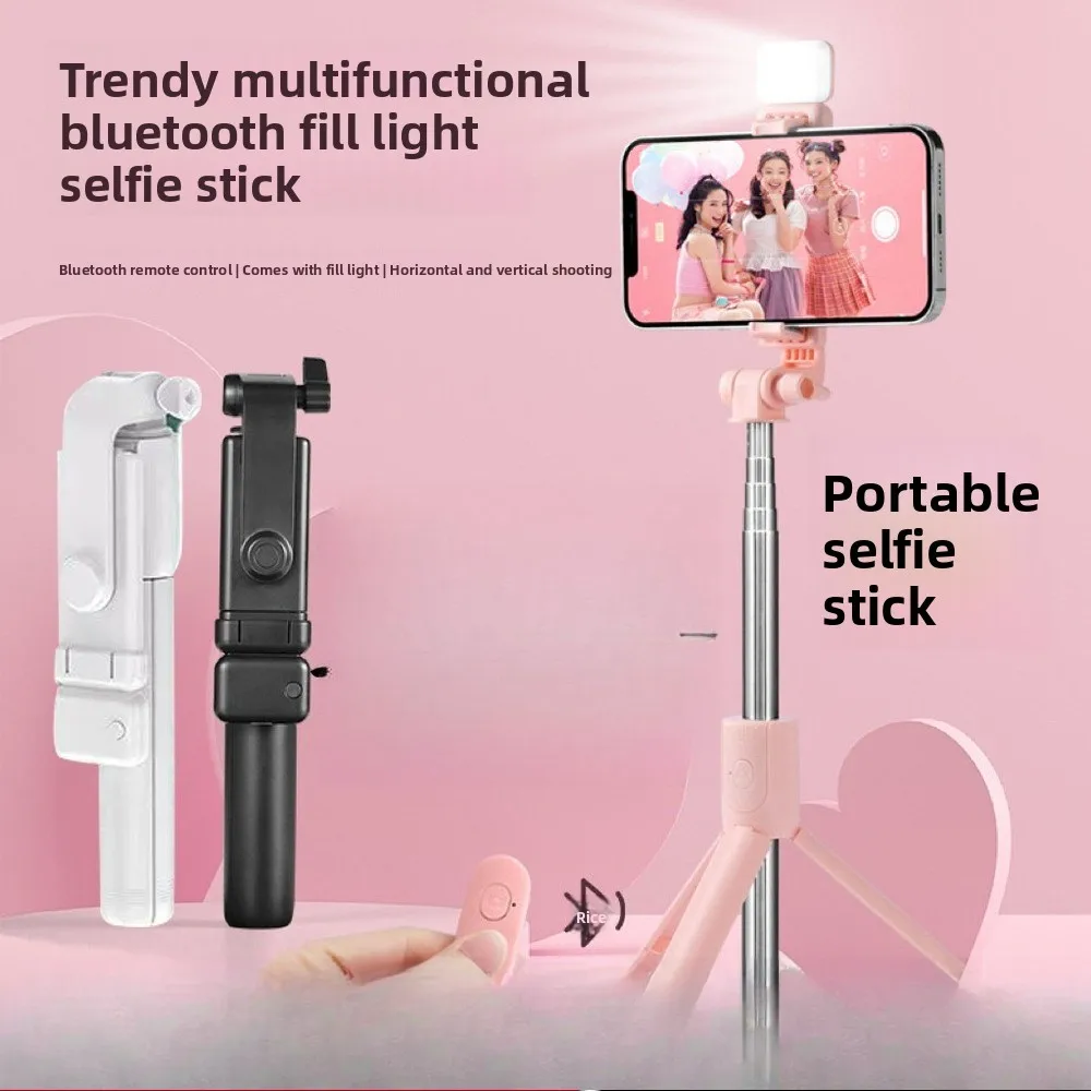 

Selfie Stick Tripod Stand Detachable Remote Control Monopod for TikTok Live Streaming Compatible with Various Phones