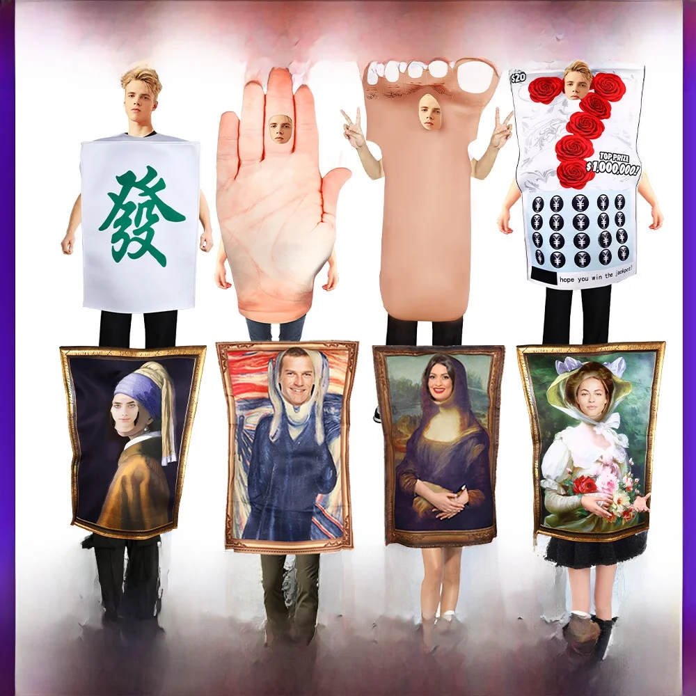 

loween Mona a 5cos Performance Mural Costume Women's Stage Costume Traditional Chinese Clothing Polyester Material