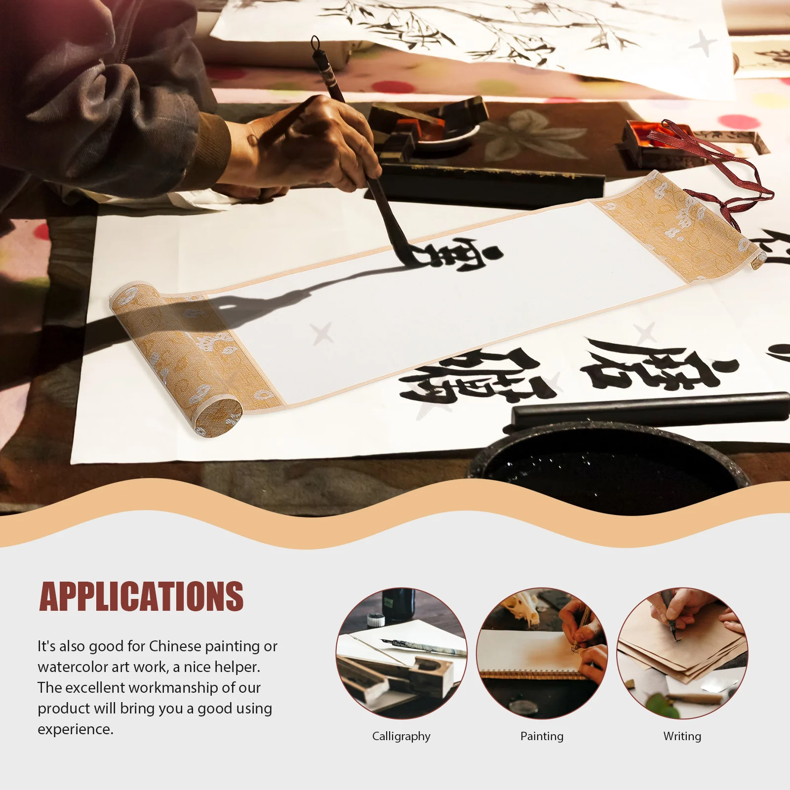 

Chinese Calligraphy Scroll Blank Wall Scroll Paper for Calligraphy Painting Writing Home Office Wall Decor Home Office Decor