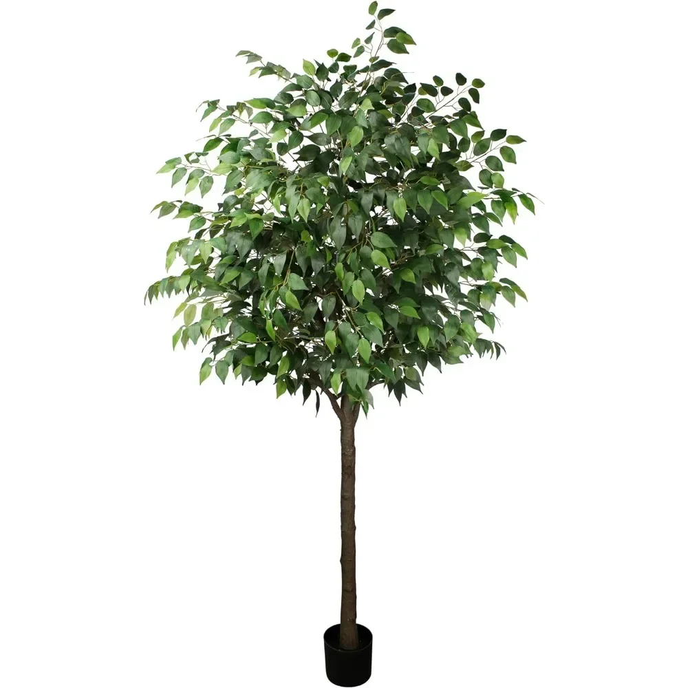 

Artificia Ficus Tree, высокое шелковое дерево фикуса высотой 7 футов для офиса и домашнего декора, декоративное искусственное растение для внутреннего и наружного использования