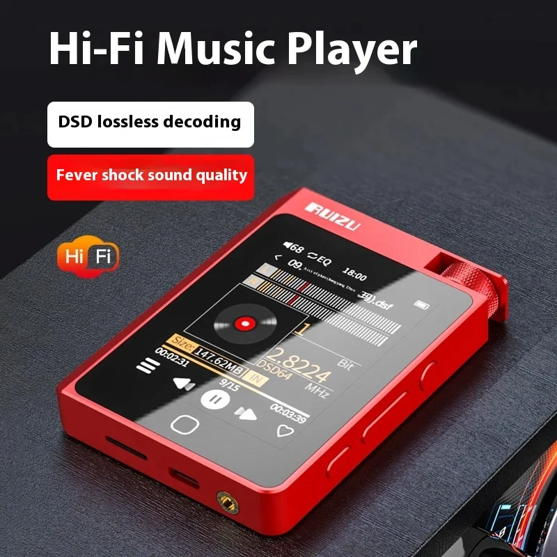 RUIZU A50 HiFi Lossless MP3 Player with Bluetooth DSD High Resolution Digital Audio Player Custom High-Res Portable Music Player