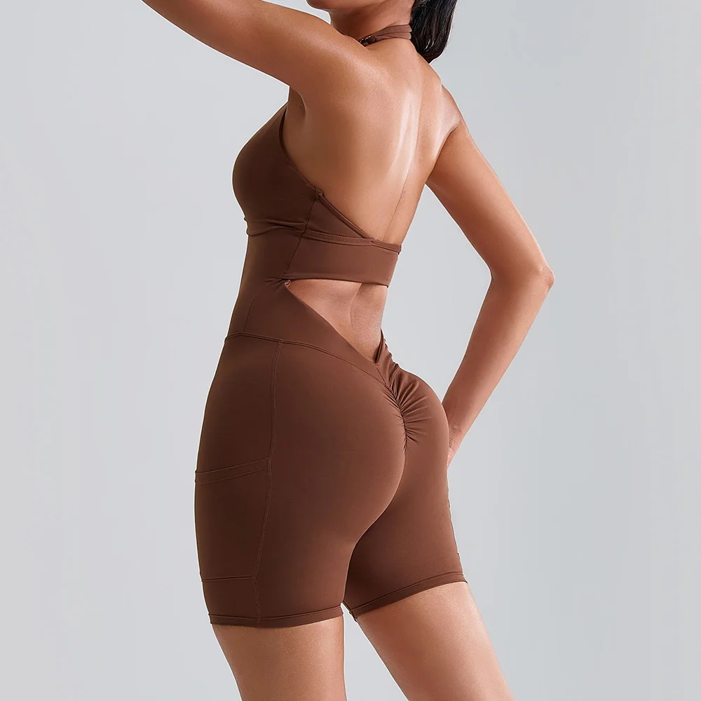 Women's Tracksuit Yoga Boilersuit Sportswear Gym Jumpsuits Workout Rompers High-intensity Fitness One-piece Skin-tight Garment