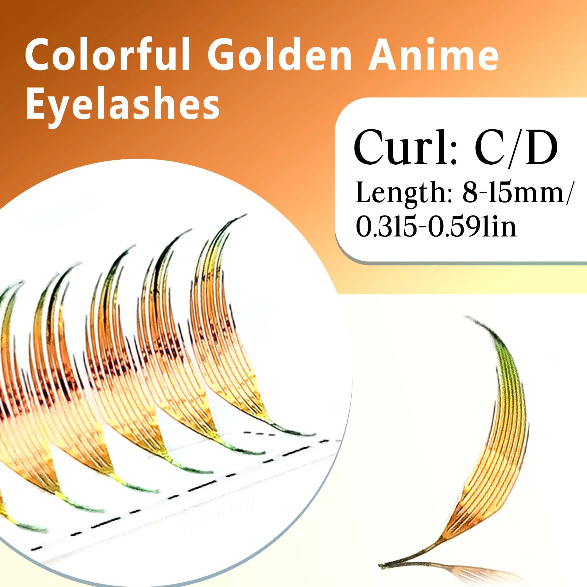 CoMango Glamouröse Comic-Spire-Wimpernverlängerungen Hochwertige doppelseitige bunte falsche Wimpern 0,07 mm Mix 8–15 mm Wimpern
