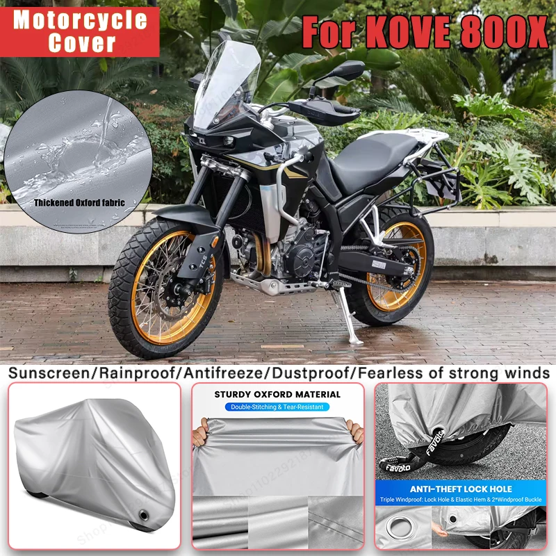 

For KOVE 800X No Ear Motorcycle Cover -Outdoor Full Body Protection Waterproof Dustproof Sunscreen Accessory