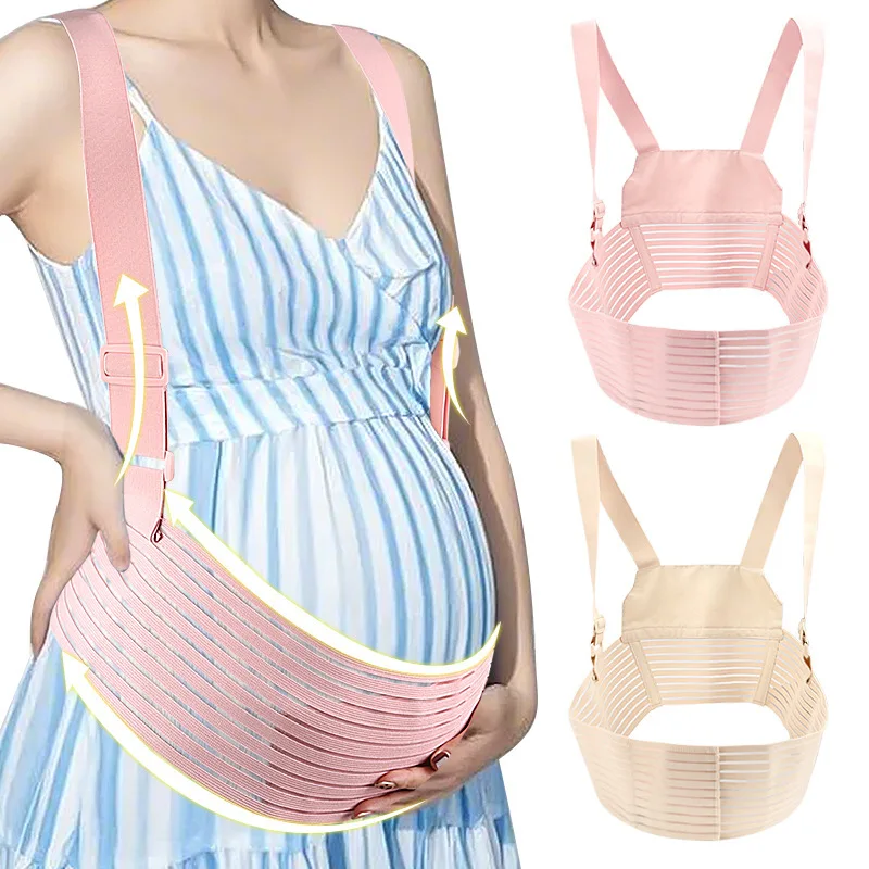 Belly Bands For Pregnant Women Maternity Belt Pregnancy Belly Support Band Adjustable Pregnancy Belt with Back Brace Straps