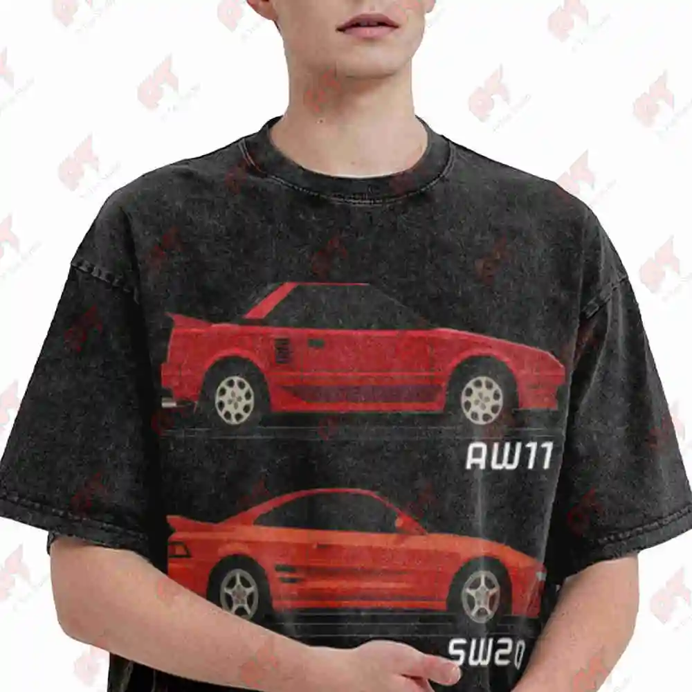 JDM MR2 Generations Vintage Washed Tee Pure Cotton T-Shirt