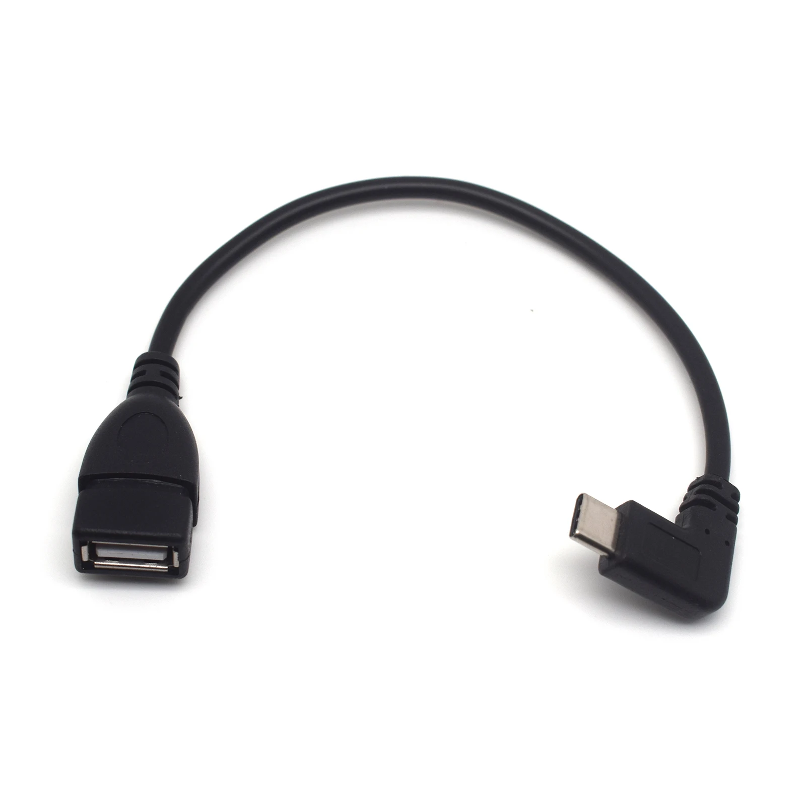 20cm USB 3.1 Type-C Male Angled To USB A Female OTG Adapter Data Connector Cable lot