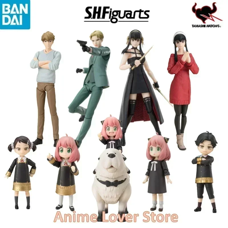 BANDAI Original S.H.Figuarts SHF SPY FAMILY Loid Forger Yor Forger Anya Bond Damian Becky Anime Action Figure Toys Collectible