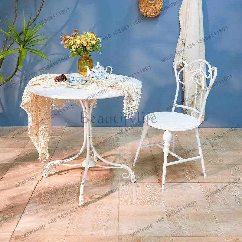 Juego de Muebles de Jardín Retro de Diseño LJY, Sillón de Patio, Muebles de Jardín Nórdicos, Arredo de Patio