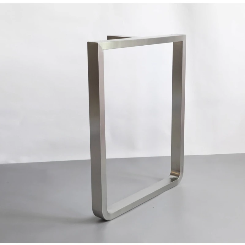 ขาโต๊ะสแตนเลสขัดเงาแบบตัวยู ฐานโต๊ะทำงานสำนักงานสไตล์อุตสาหกรรม ขาเฟอร์นิเจอร์อเนกประสงค์ รองรับน้ำหนักมากสำหรับโต๊ะทำงานหนัก