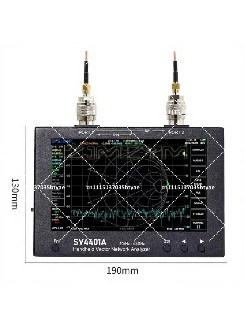 Vector Network Analyzer 50KHz-4.4GHz 7 Inch Touch Screen HF VHF UHF Antenna Analyzer 100dB Dynamic Range