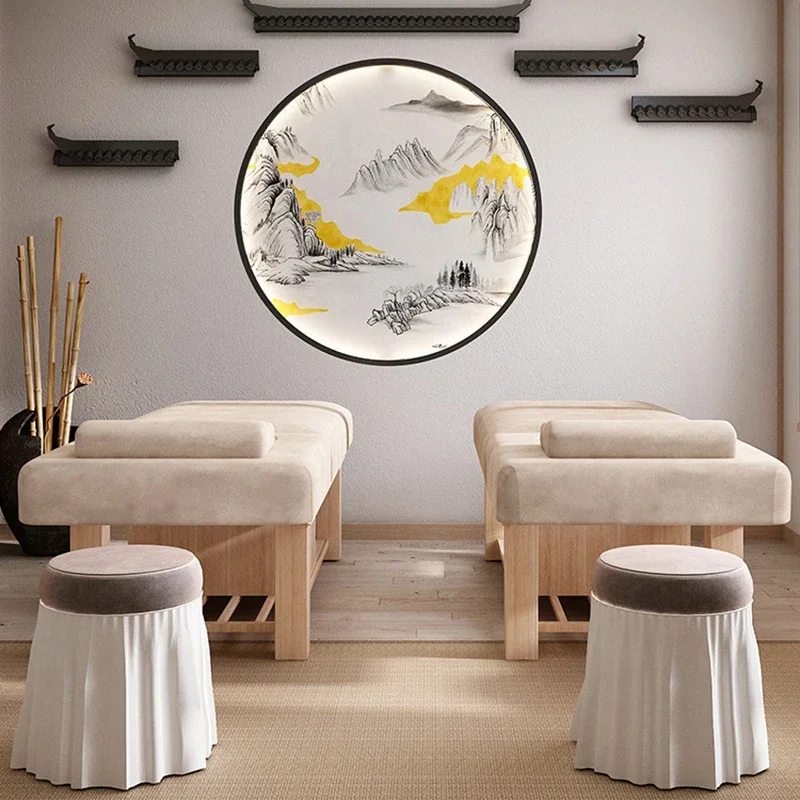 Italian Style Solid Wood Massage Tables Multifunctional Comfortable Massage Tables Beauty Salon Furniture Cama De Masaje HBMT