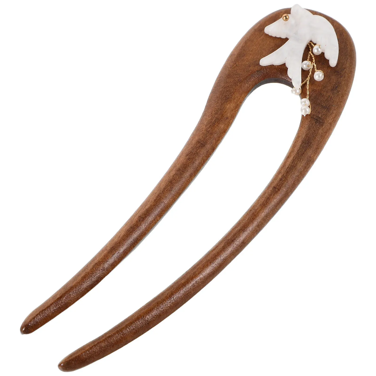 U Shaped Wooden Hairpin Vintage Style Simple Elegant Hair Stick for Updos Bun Styling Hair Accessories for Women Girls Chignon
