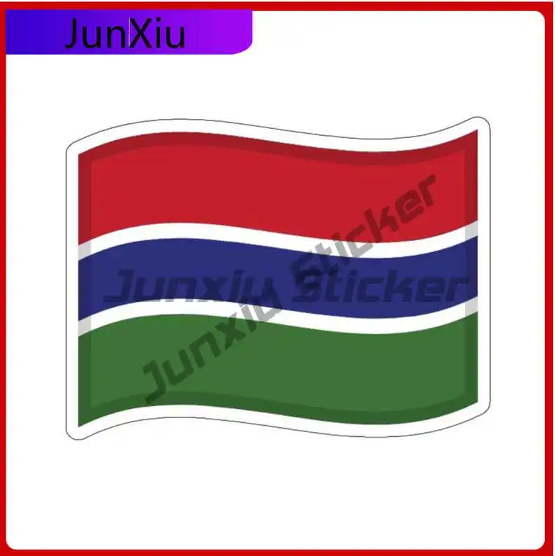

The Gambia Flag Sticker Gambian Flag Fun Car Bicycle Skateboard Laptop Rv Camper Windows Windshield Gift Phone/phone Case Sticke