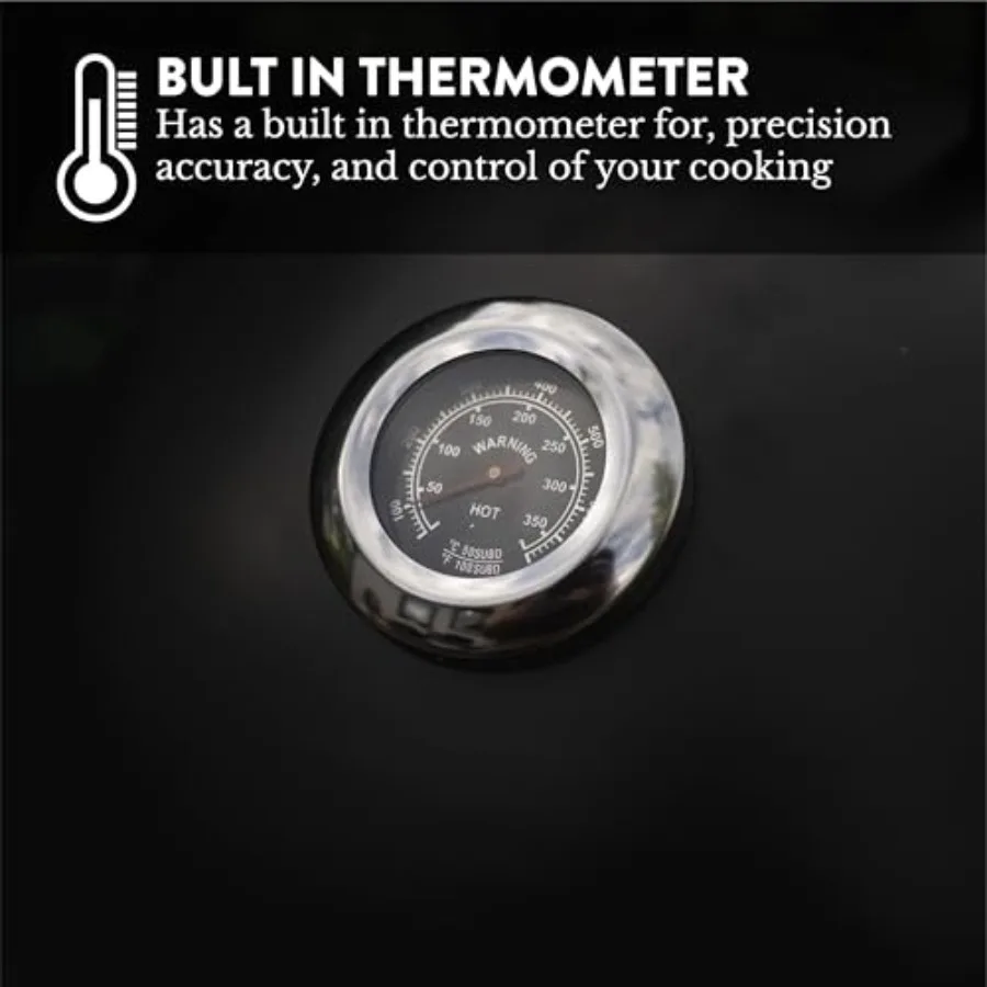 مدخن عمودي 18 بوصة مدخن فحم عالي التحمل متعدد الأغراض شواية فحم مدخن لسهولة التجميع في الهواء الطلق