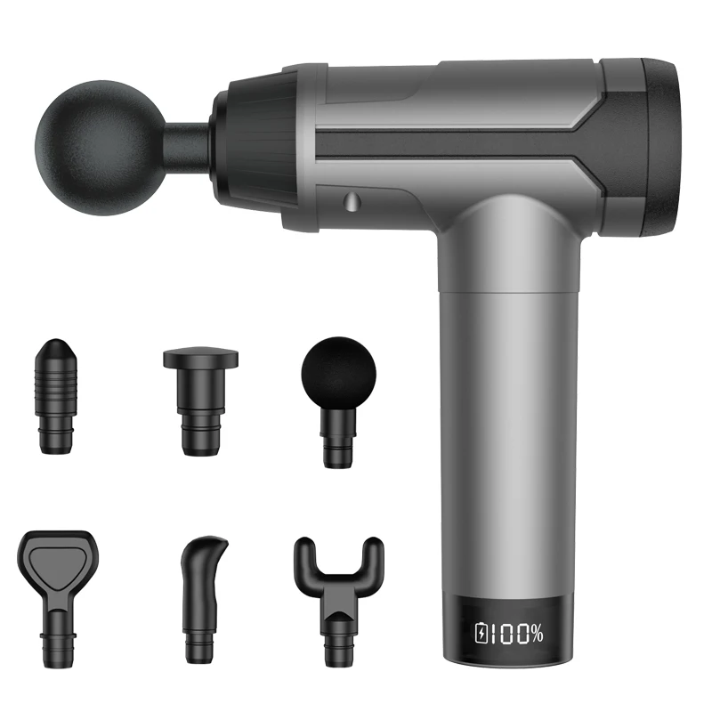 

Электрический массажный пистолет для глубоких тканей для лица и тела, расслабляющий уход за мышцами рук, спины, ног, спорта, фитнеса, рождественский подарок