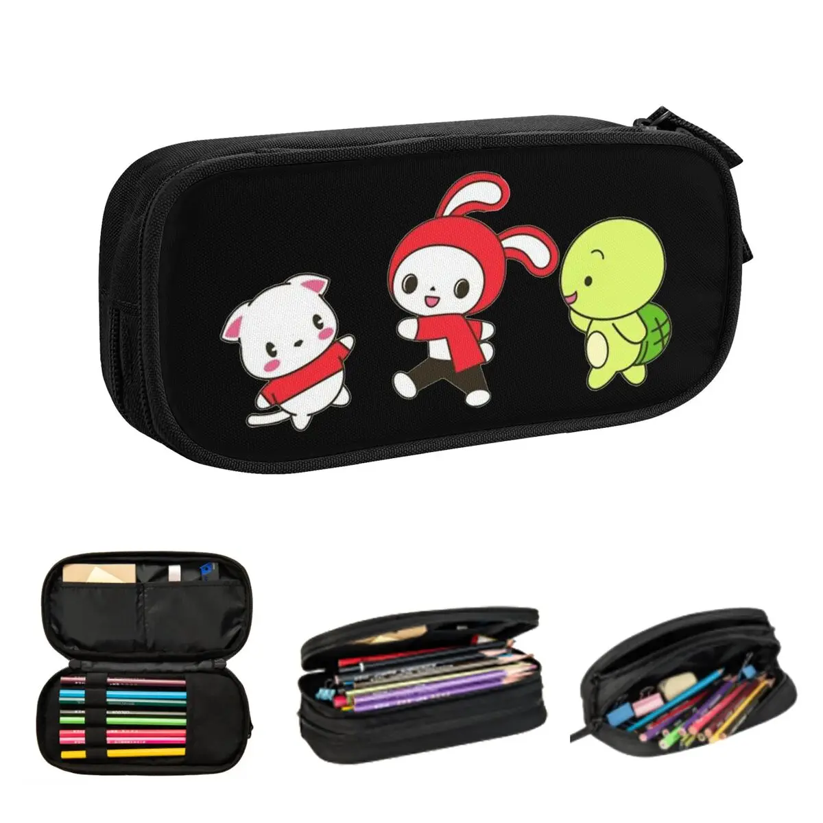 مقلمة JJ ميكي مايزن لهدايا الطلاب، صندوق أقلام رصاص، حقيبة أقلام رصاص ذات سعة كبيرة، حامل قلم رصاص