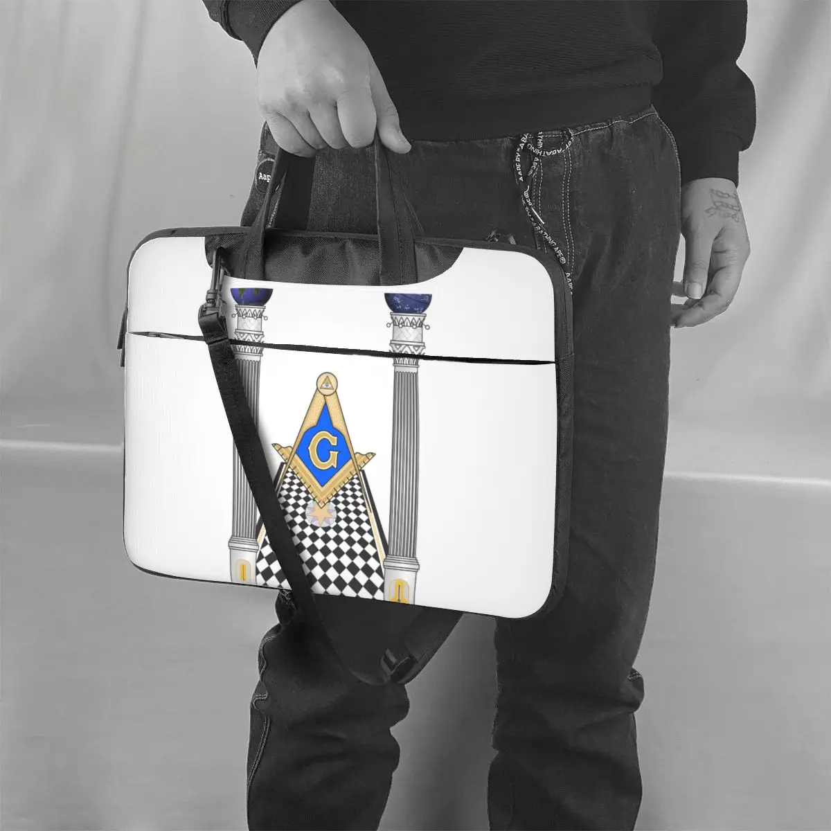 Masonic Mason Freemason Laptop Bag mason For Macbook Air Pro Acer Dell Sleeve Case Stylish Travelmate 13 14 15 15.6 Briefcases