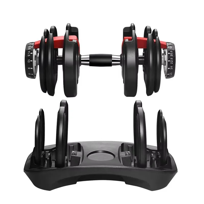 

High Quality Custom Logo 24kg 40kg Adjustable Steel Free Weights Dumbbell Sets For Home Gym Body Building 2025 New