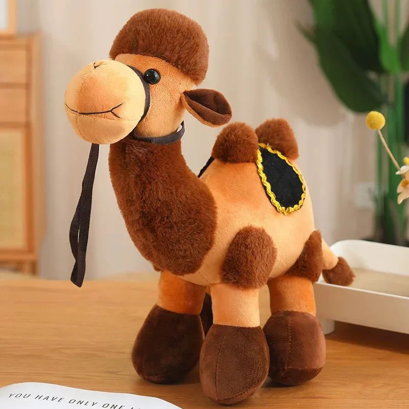 Cute Bactrian Camel Plush Toy Soft Stuffed Animal Desert Camel Plushie Creative Gift for Kid and Adults Home Decor Festival Gift