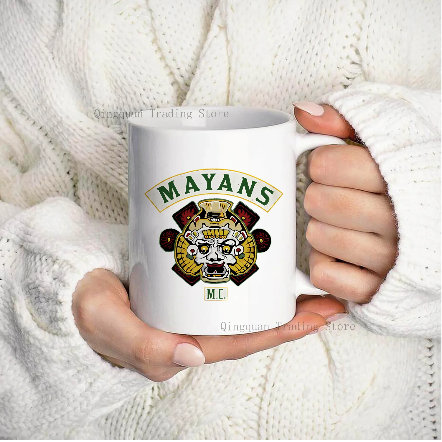 Mayans MC Enamelled cup Coffee Mug 11oz Ceramic Coffee Tea Cocoa Cup Handle Tea Drink Cup