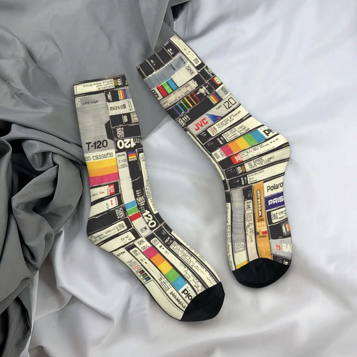 VHS-Calcetines Harajuku para hombre y mujer, medias de verano