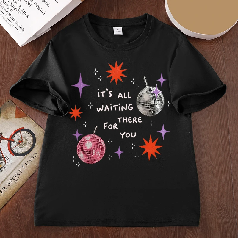 Dancing Is Everything T-shirt Cotton Short Sleeve Funny T Shirts Man Woman Disco Graphic Tees Kiss All The Time Disco Tees