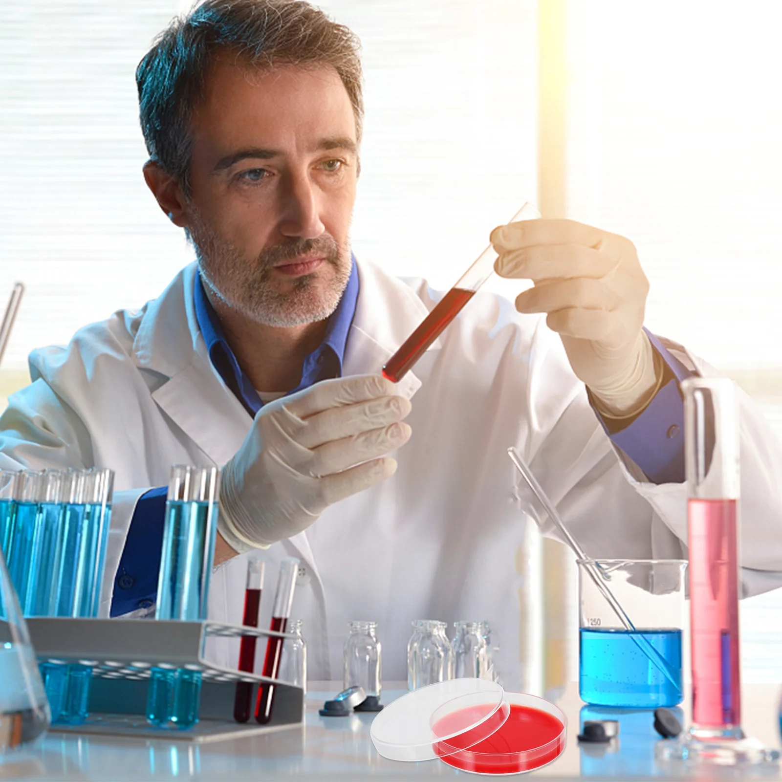 

10 шт., культура кровяных агаров, среднее лабораторное использование для бактериального гемолиза, Staphylococcus Streptococcus, пластина с агаром для роста, лабораторная пластина Петри