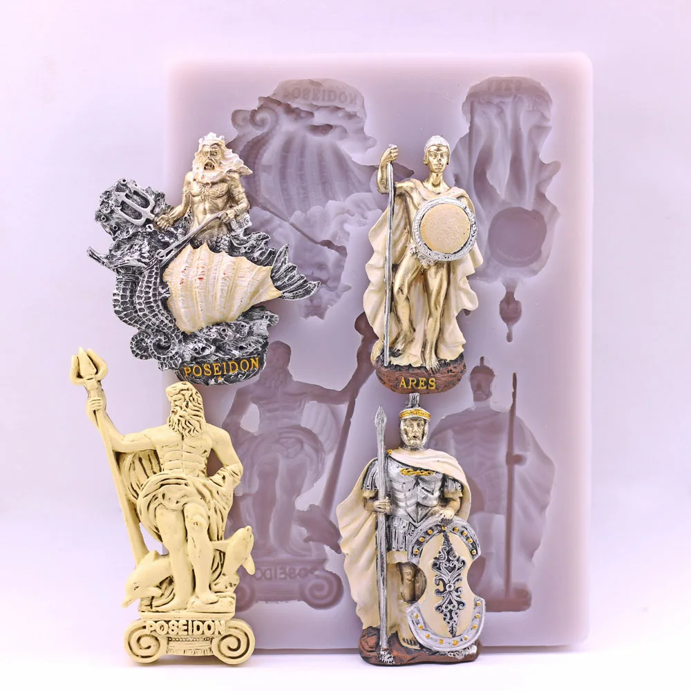 

POSEIDON & ARES Silicone Fondant Mould Cake Decorating Icing Chocolates Jelly Sugarcraft Baking Mold Tools DIY Resin Clay