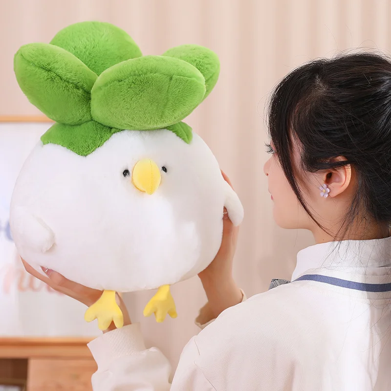 Kawaii Chicken Cabbage Plushies Stuffed White Bird Vegetable Plush Toys Lovely Birthday Gifts Soft Animal Toy