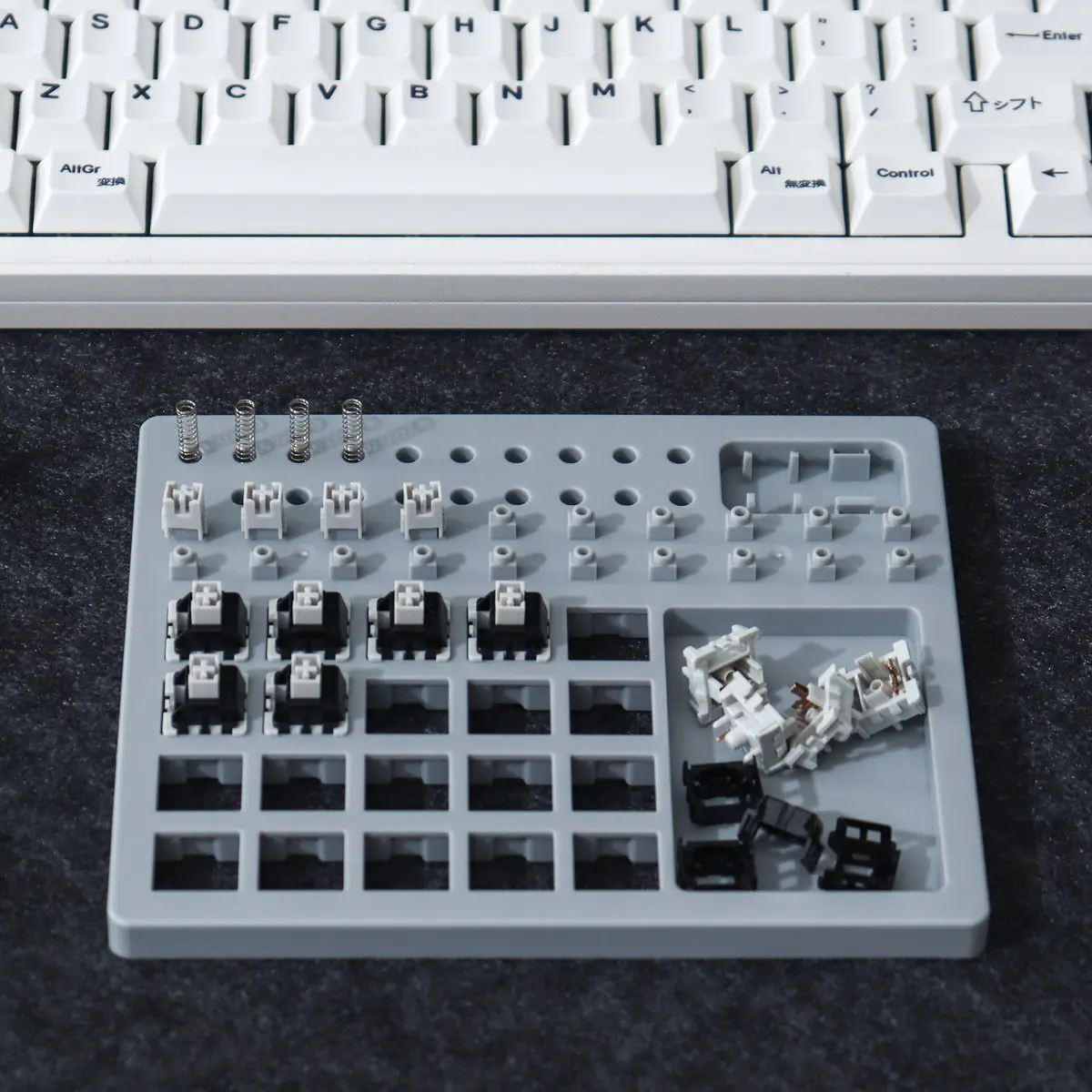 Gray Keyboard Switches Lube Station Switches Lubricate Plate Switch Lubricant Workbench Switch Lube Platform Switch Tester Pad
