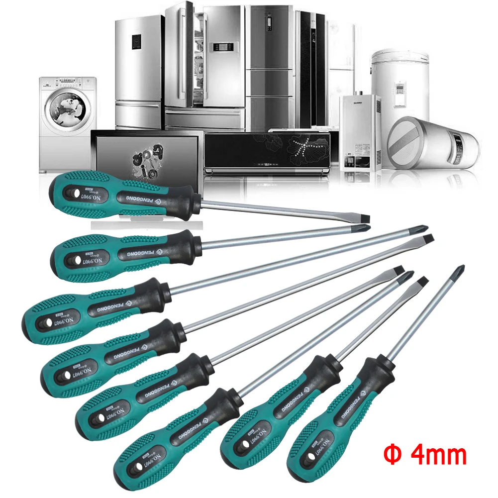 Multi-purpose Screwdrivers Insulated PP Handle Straight Screwdrivers Wear-resistant Accessories Home Maintenance Tools