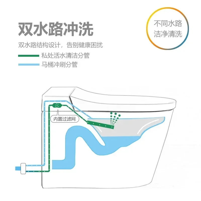 Wall-mounted smart toilet household wall hanging type embedded water tank wall