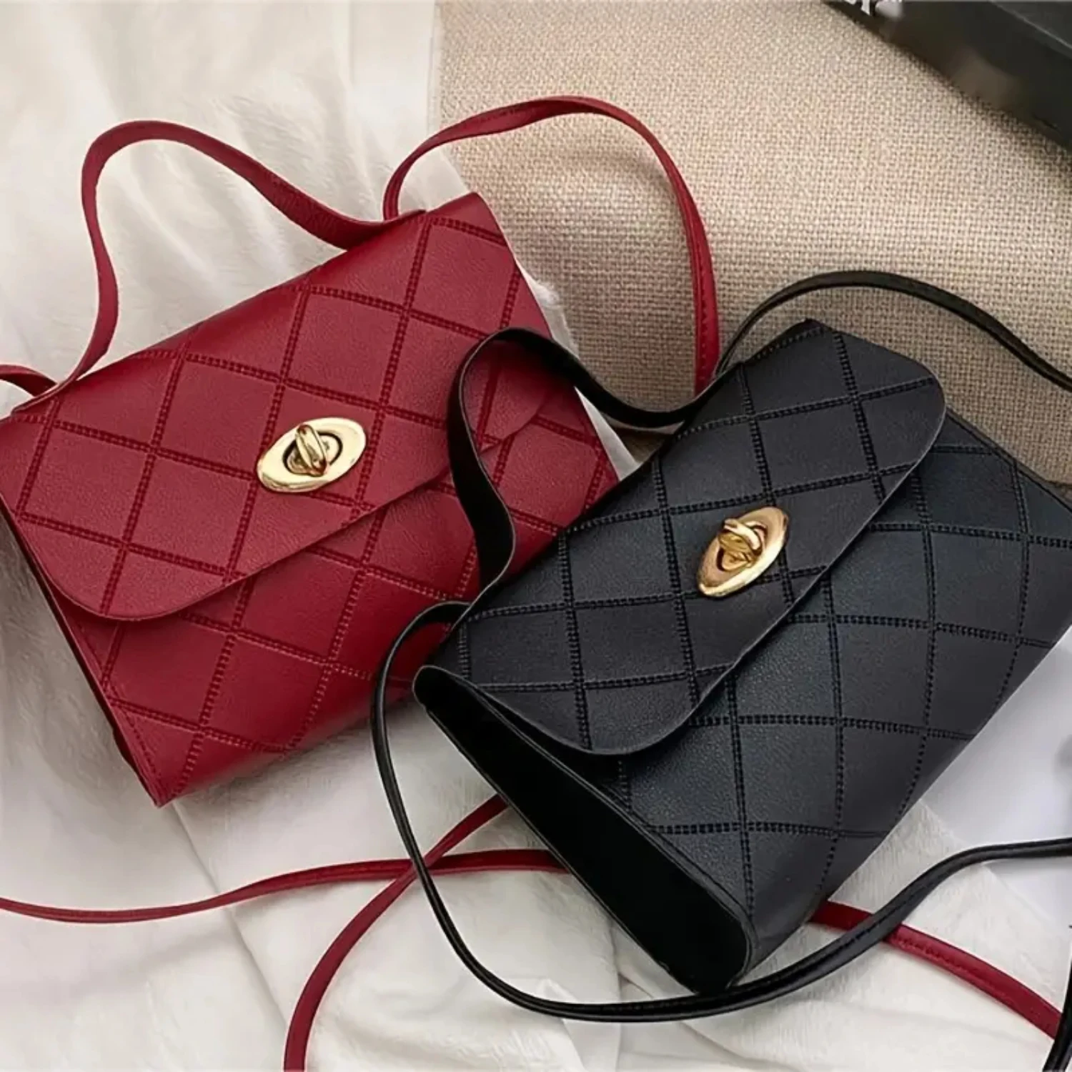 Effortlessly elegant and stylish small faux leather womens crossbody bag - chic top handle purse for trendy fashion accessory.