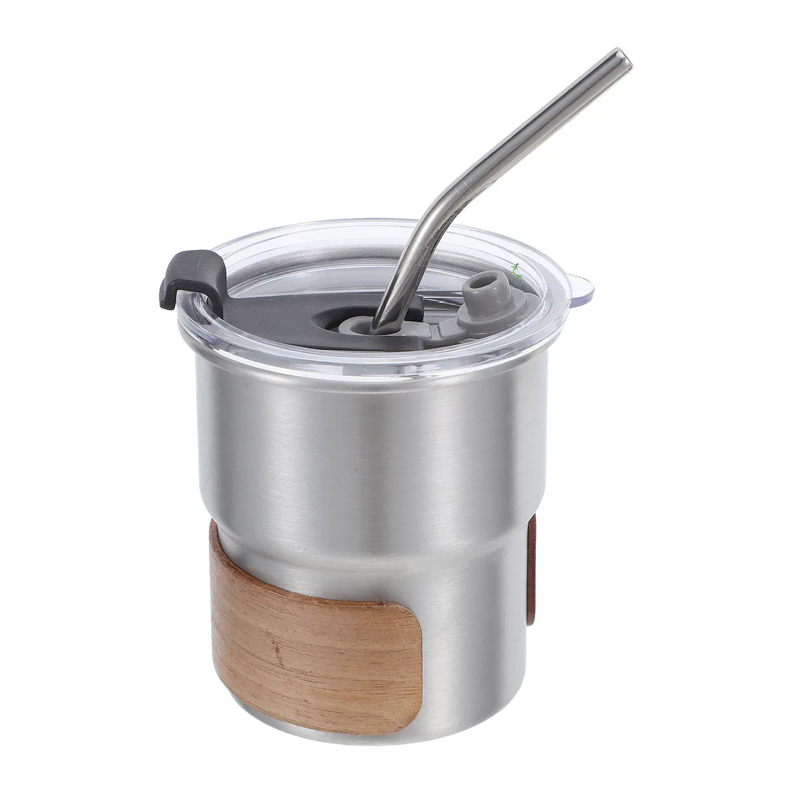Stainless Steel Insulated Straw Coffee Cup 10Oz Leakproof Travel Tumbler Outdoor Hiking Backpacking Thermal Mug for Men